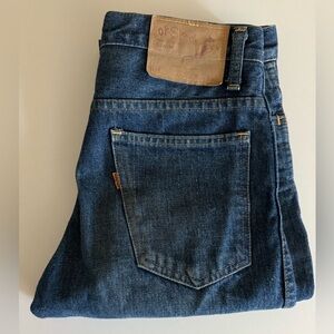 Orslow Stonewashed Denim Jeans Orange Tab